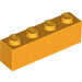 LEGO Helder Lichtoranje Steen 1 x 4 (3010 / 6146)