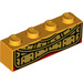 LEGO Helles Licht Orange Backstein 1 x 4 mit Armor (3010 / 69428)