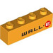LEGO Bright Light Orange Brick 1 x 4 with Wall-E (3010 / 102470)