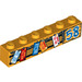 LEGO Bright Light Orange Brick 1 x 6 with Numberplates and 58 (3009 / 34700)