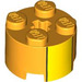 LEGO Bright Light Orange Brick 2 x 2 Round with Yellow Square (3941)