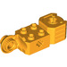 LEGO Bright Light Orange Brick 2 x 2 with Axle Hole, Vertical Hinge Joint, and Fist (47431)