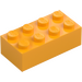 LEGO Bright Light Orange Brick 2 x 4 (3001 / 3556)