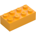 LEGO Bright Light Orange Brick 2 x 4 (3001 / 72841)