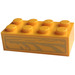 LEGO Bright Light Orange Brick 2 x 4 with Gray Lines 77013 Sticker (3001)