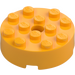 LEGO Arancione chiaro brillante Mattoncino 4 x 4 Rotondo con Foro (87081)