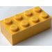 LEGO Orange clair brillant Brique Aimant - 2 x 4 (30160)
