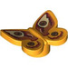 LEGO Helles Licht Orange Butterfly (Smooth) mit Brown Dekoration (80674 / 102062)
