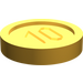 LEGO Bright Light Orange Coin with 10