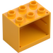 LEGO Bright Light Orange Cupboard 2 x 3 x 2 with Recessed Studs (92410)