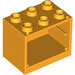 LEGO Helles Licht Orange Schrank 2 x 3 x 2 mit versenkten Bolzen (92410)
