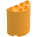 LEGO Lysorange Cylinder 2 x 4 x 4 Halvt (6218 / 20430)