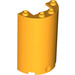 LEGO Helder Lichtoranje Cilinder 2 x 4 x 5 Halve (35313 / 85941)
