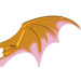 LEGO Bright Light Orange Dragon Wing 19 x 11 with Transparent Dark Pink Trailing Edge (51342 / 57004)