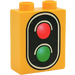 LEGO Bright Light Orange Duplo Brick 1 x 2 x 2 with Traffic Light without Bottom Tube (4066)