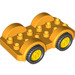 LEGO Helles Licht Orange Duplo Auto mit Schwarz Räder und Gelb Hubcaps (11970 / 35026)