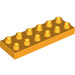 LEGO Orange clair brillant Duplo assiette 2 x 6 (98233)