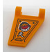 LEGO Helles Licht Orange Flagge 2 x 2 Angled mit Smiling Gesicht Aufkleber mit ausgestelltem Rand (80324)