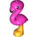 LEGO Orange clair brillant Flamingo avec Noir Le bec et Pink Feathers (67388)
