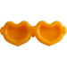 LEGO Bright Light Orange Heart-Shaped Sunglasses (93080)