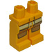 LEGO Lysorange Minifigur Hofter og ben med Brun Kneepads og Gul Pockets (10279 / 14998)