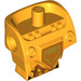 LEGO Orange clair brillant Minifigure Torse avec Orange et Gold Circuitry et Orange Bull Diriger (24128)