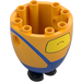 LEGO Leuchtendes helles Orange Minion Körper Breit und Lang mit Downturned Mund