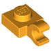LEGO Helles Licht Orange Platte 1 x 1 mit Horizontaler Clip (Dick geöffneter O-Clip) (52738 / 61252)
