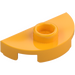 LEGO Orange clair brillant assiette 1 x 2 Rond Semicircle (1745)