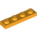 LEGO Orange clair brillant assiette 1 x 4 (3710)