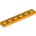 LEGO Orange clair brillant assiette 1 x 6 (3666)
