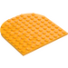 LEGO Klar Ljus Orange Platta 10 x 10 Halv Cirkel (80031)