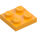 LEGO Bright Light Orange Plate 2 x 2 (3022)