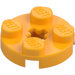 LEGO Orange clair brillant assiette 2 x 2 Rond avec Trou d&#039;essieu (avec trou d&#039;axe en &#039;+&#039;) (4032)