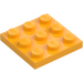 LEGO Bright Light Orange Plate 3 x 3 (11212)