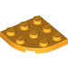 LEGO Bright Light Orange Plate 3 x 3 Round Corner (30357)