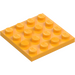 LEGO Arancione chiaro brillante Piastra 4 x 4 (3031)