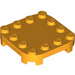 LEGO Bright Light Orange Plate 4 x 4 x 0.7 with Rounded Corners and Empty Middle (66792)