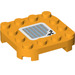 LEGO Bright Light Orange Plate 4 x 4 x 0.7 with Rounded Corners and Empty Middle with Seesaw Scanner Code (66792 / 79871)