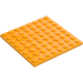 LEGO Bright Light Orange Plate 8 x 8 (41539 / 42534)