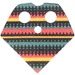 LEGO Bright Light Orange Poncho with Black, Coral and Dark Turquoise Pattern