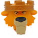 LEGO Bright Light Orange Prince John Head with Crown (101841)