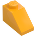 LEGO Klar Ljus Orange Backe 1 x 2 (45°) (3040 / 6270)