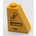 LEGO Orange clair brillant Pente 1 x 2 x 2 (65°) avec &#039;RESCUE&#039; Autocollant (60481)