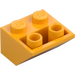 LEGO Klar Ljus Orange Backe 2 x 2 (45°) Omvänd med platt mellanlägg under (3660)