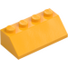 LEGO Klar Ljus Orange Backe 2 x 4 (45°) med slät yta (3037)