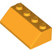 LEGO Helder Lichtoranje Helling 2 x 4 (45°) met glad oppervlak (3037)
