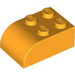 LEGO Helder Lichtoranje Helling Steen 2 x 3 met Gebogen bovenkant (6215)