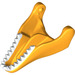 LEGO Orange clair brillant T-rex Jaw avec blanc Les dents (20959 / 38773)