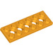 LEGO Orange clair brillant Technic assiette 2 x 6 avec des trous (32001)